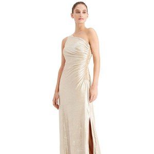Calvin Klein One-Shoulder Metallic Gown Size 6